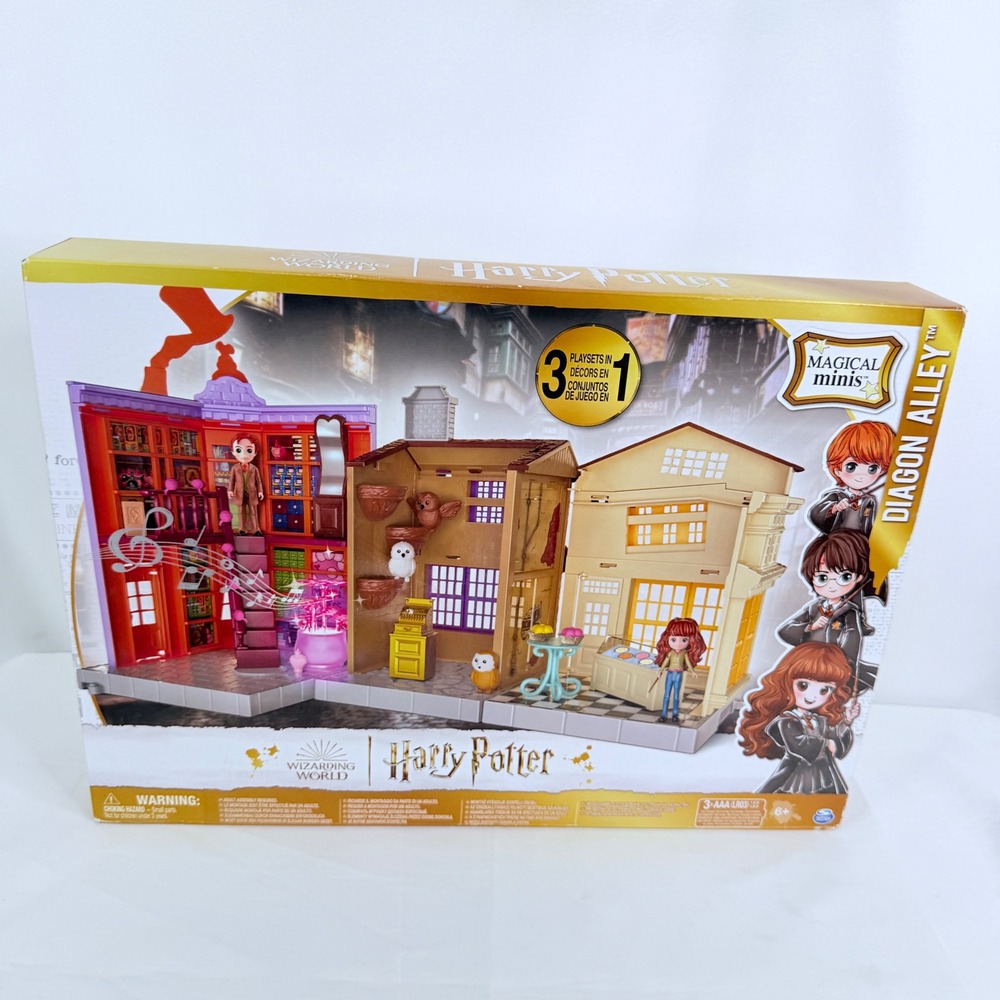 Harry Potter Wizarding World Magical Minis Diagon Alley 3-in-1 Playset New